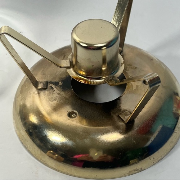 Inland Brass Gold‎ Glass Coffee Pot Carafe Candle Warmer Stand with Cork Stopper - Picture 12 of 13